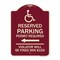 Signmission Modern Isa Connecticut Reserved Parking Permit Required Violators Fin Alum, 24" x 18", BU-1824-23873 A-DES-BU-1824-23873 - alternate 1